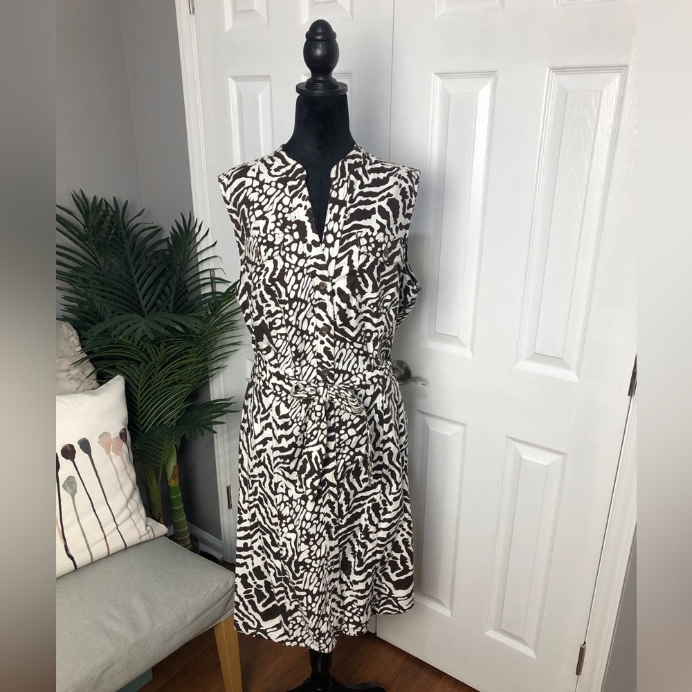 Animal Print Safari Dress | SZ 2X